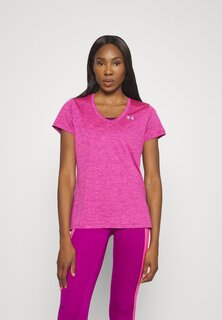 Спортивная футболка TECH TWIST Under Armour, мистический пурпурный/ярко-розовый/серебристый металлик