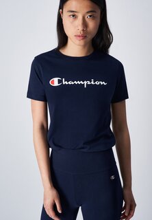 Футболка с принтом CLASSIC CREWNECK LARGE LOGO ICONS Champion, темно-синий