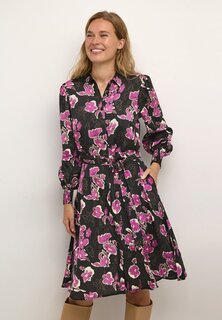 Платье-рубашка POLLIE OLLIE Kaffe, цветочный принт цвета фуксии красный