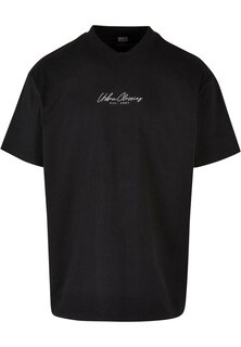футболка с принтом MID EMBROIDERY TEE Urban Classics, черная