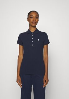 Поло JULIE SLIM SHORT SLEEVE Polo Ralph Lauren, изысканный темно-синий