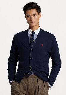 Кардиган V-образный вырез Polo Ralph Lauren, темно-синий охотник