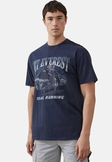 футболка с принтом WEAR ACTIVE GRAPHIC TRUE MT EVEREST Cotton On, настоящий темно-синий mt Everest