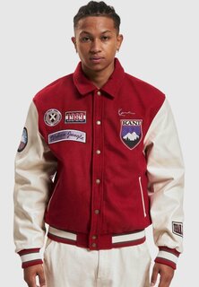 Куртка-бомбер CHEST SIGNATURE BLOCK COLLEGE Karl Kani, темно-красный с белым