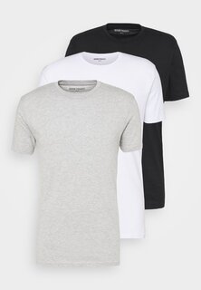 базовая футболка НАБОР 3 Denim Project, черный/белый/серый