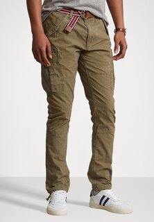 Брюки карго SLIM FIT PANTS Polo Ralph Lauren, для улицы оливковый