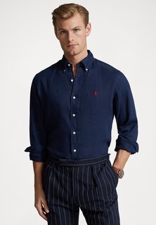 Рубашка ЛЬНЯНАЯ РУБАШКА CUSTOM FIT Polo Ralph Lauren, темно-синий ньюпорт