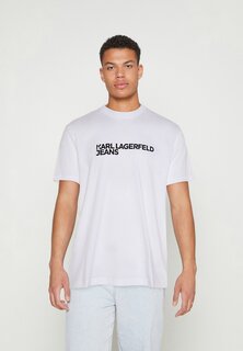 Футболка с принтом REGULAR TEE Karl Lagerfeld, белая