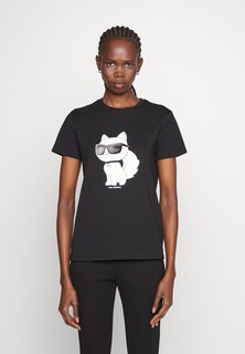 Футболка с принтом IKONIK 2 0 CHOUPETTE KARL LAGERFELD, черный