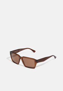 Солнцезащитные очки Emporio Armani, блестящие прозрачные коричнево-коричневые.