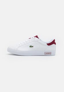 Низкие кроссовки POWERCOURT Lacoste, белый/бордовый