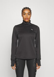 Футболка с длинным рукавом RUN MICRO ZIP Puma, черная