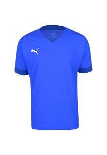 Базовая футболка TEAMFINAL FUSSBALL Puma, электрический синий лимонад/лимож