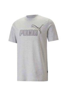 футболка с принтом ГРАФИКА НЕТ. 1 ЛОГОТИП Puma, серый