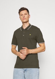 Поло TIPPED Lyle &amp; Scott, оливковый/белый