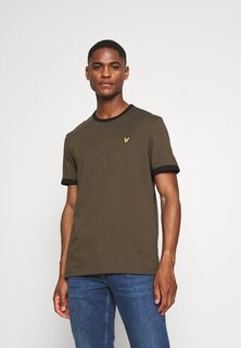 Базовая футболка RINGER Lyle &amp; Scott, оливковый/угольно-черный