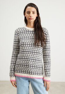 Свитер RECYCLED ICELAND KIMILLA SWEATER Mads Nørgaard, темно-серый меланж/зимний белый