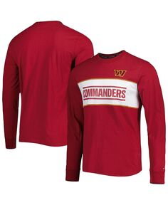 Мужская бордовая футболка с длинным рукавом washington commanders peter team Tommy Hilfiger