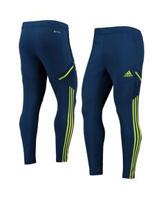 Мужские темно-синие тренировочные брюки с эмблемой клуба ювентус aeroready adidas, синий