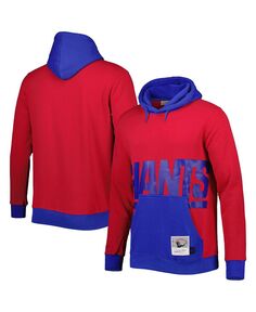 Мужская красная толстовка с капюшоном new york giants big face 5.0 pullover Mitchell &amp; Ness, красный