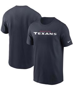 Мужская темно-синяя футболка с надписью Houston Texans Team Nike