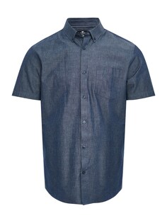 Рубашка на пуговицах стандартного кроя Threadbare Lorenzo, морской синий