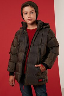 Съемная куртка-пуховик с капюшоном и плюшевой подкладкой 5763038 Lela, хаки