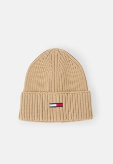 Шапка FLAG BEANIE UNISEX Tommy Jeans, желто-песочный