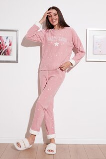 Пижамный комплект Polar Regular Fit с круглым вырезом 6571005 Lela, пудрово-розовый