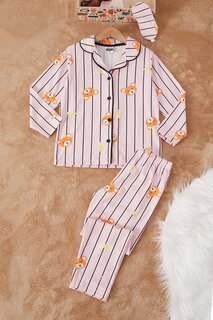 Пижамный комплект Teddy Bear в розовую полоску для девочек 17164 Pijakids