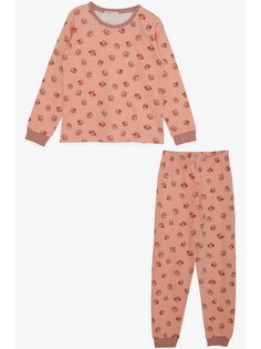 Пижамный комплект для девочек с круглым вырезом и длинными рукавами Breeze