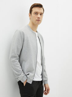Удобная мужская студенческая куртка с длинными рукавами LCWAIKIKI Classic, серый меланж