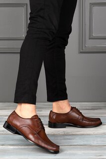 032 Классические мужские туфли из 100% кожи на кожаной подошве Nevzat Zöhre, шоколадно-коричневый