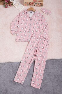 Пижамный комплект для девочек с принтом «сердце кролика» и повязкой на глазу 16339 Pijakids