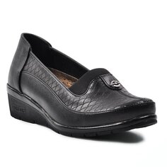 128 Черные женские туфли на гелевом каблуке Ayakmod
