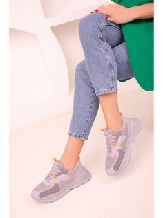 Женская спортивная обувь для активного отдыха на шнуровке Soho Exclusive, серый