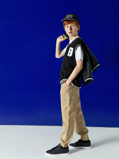 Удобные брюки-карго для джоггеров для мальчика LCW Kids, темно-бежевый