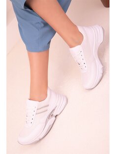 Женская спортивная обувь для активного отдыха с кожаной подошвой на толстой подошве Soho Exclusive, белый