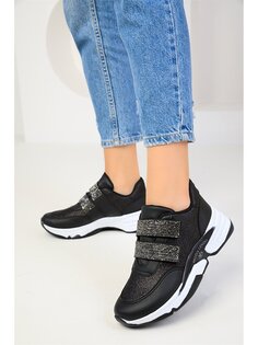 Женская спортивная обувь для активного отдыха с кожаной липучкой Soho Exclusive, черный