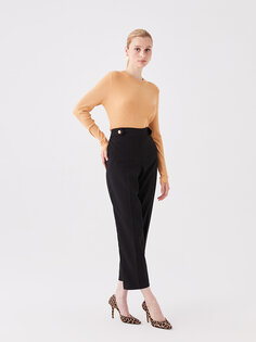 Удобные женские брюки с эластичной резинкой на талии LCW Modest, черный