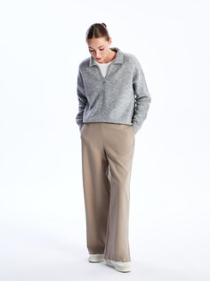 Удобные женские брюки с эластичной резинкой на талии LCWAIKIKI Classic, светло-коричневый