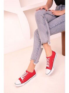 Женская спортивная обувь на шнуровке Soho Exclusive, красный