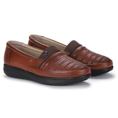 Удобные и комфортные повседневные туфли для мам на специальном гелевом каблуке большого размера 45 Woggo, шоколадно-коричневый