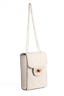 Женская стеганая сумка на плечо с ремешком-цепочкой (20503) Luwwe Bags, белый