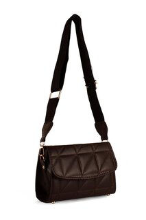 Женская стеганая сумка на плечо с ремешком-колонной (10582) Luwwe Bags, коричневый
