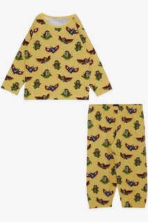 Пижамный комплект для мальчика желтого цвета с милым узором в виде совы (1–4 года) Breeze