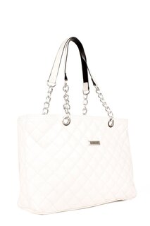 Женская стеганая сумка на плечо с ремешком-цепочкой (10553) Luwwe Bags, белый
