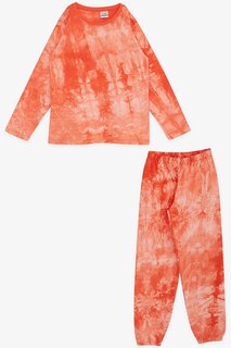 Пижамный комплект для мальчика оранжевого цвета с узором батик (9–12 лет) Breeze