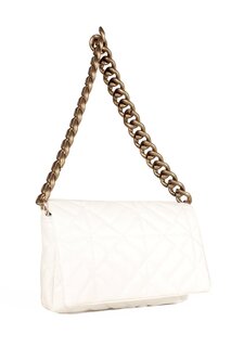 Женская стеганая сумка на плечо с цепочкой, ремешком на руку (20652) Luwwe Bags, белый