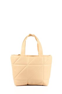 Женская стеганая сумка на руку и через плечо с мягкой текстурой (20691) Luwwe Bags, крем